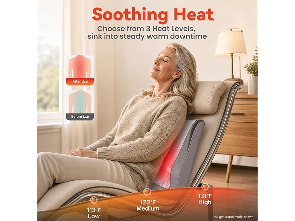 Snailax Back Massager with Heat