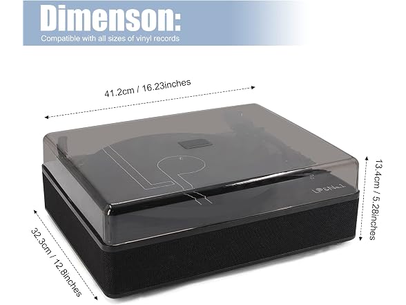 LP&No.1 9-in-1 BT Vinyl Record Player