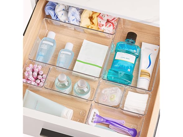 Vtopmart Clear 25 PCS Plastic Drawer Organizer