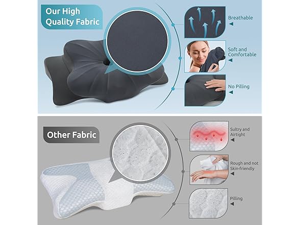 DONAMA Cervical Pillow, Dark Grey