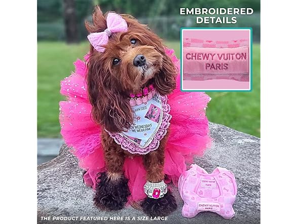 Haute Diggity Dog Chewy Vuiton Bone Plush Squ