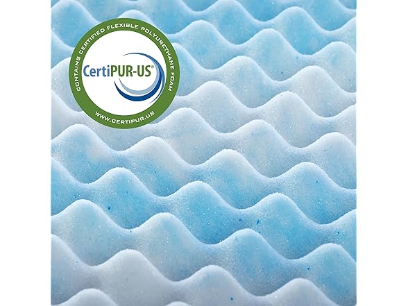 ZINUS 4" Swirl Gel Cooling Memory Foam Mattress Topper