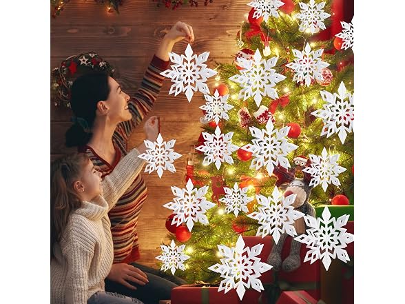 Ryangic 3D Christmas Snowflakes 18PCS Wonderland