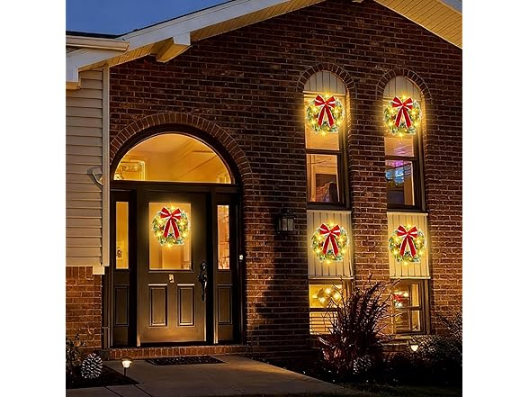 Pinkpum Christmas Wreath for Front Door