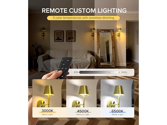UME Wireless Sconces Set of 2