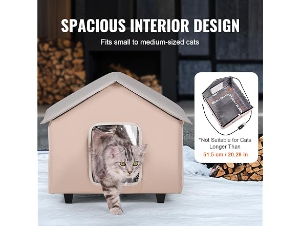 VEVOR Elevated Heated Cat House