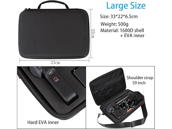 PellKing Carrying Case Hard Shell Bag for Insta360