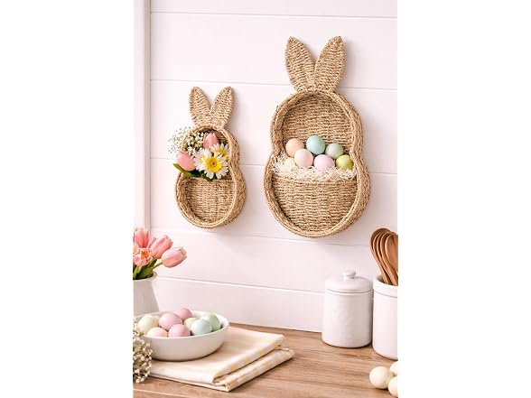 Boston International Bunny-Shaped Seagrass Baskets
