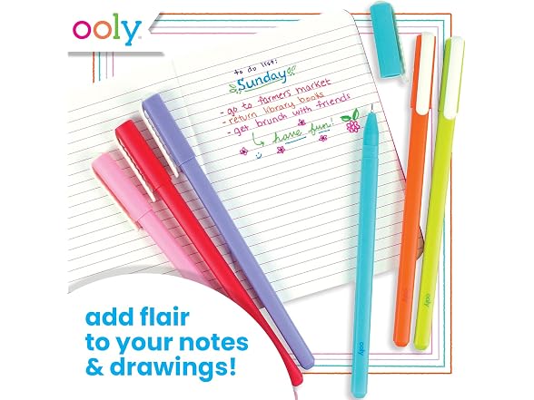 Ooly Fine Tip Multi Color Gel Pen, 1 EA