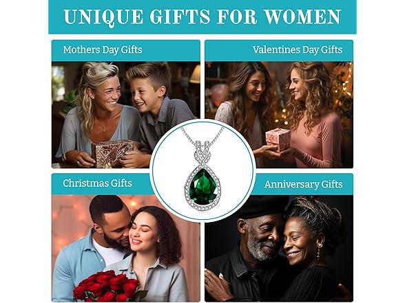 Platinum Plated Genuine Birthstone Necklace