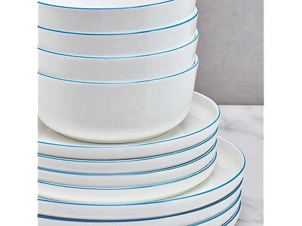 Mikasa Samantha 12 Piece Bone China Dinnerware Set White