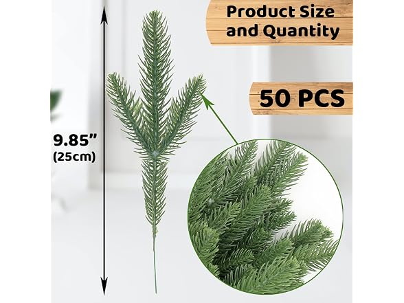 Hananona 50 Pcs Artificial Pine Needles  - Gallery 2