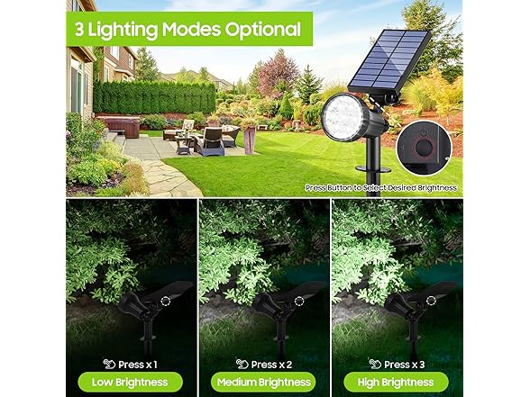 Bosceos 6-Pack Solar Spotlights