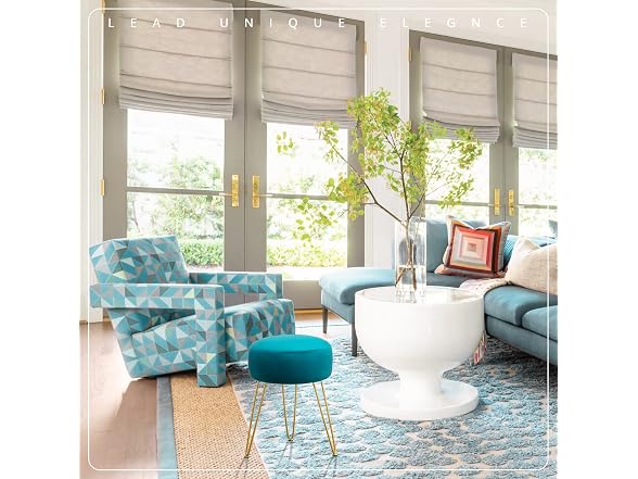 Lue Bona Teal Vanity Stool