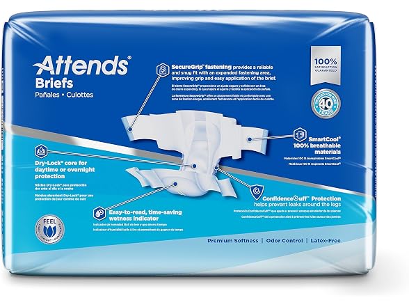 Attends Adult Briefs Medium Ultimate 24 Count
