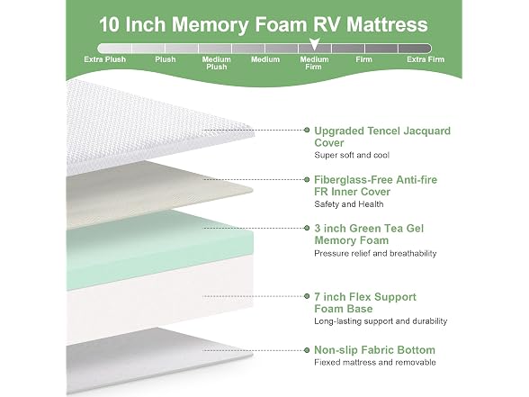 WEUP Full Size Memory Foam Mattress 10 Inch