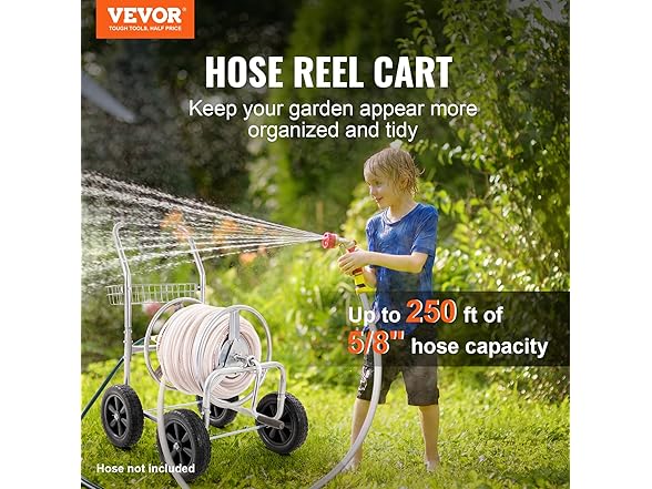 VEVOR Hose Reel Cart - 250 ft Hose