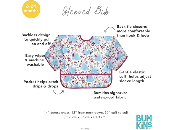 Bumkins Disney Cinderella Bib 6-24Months