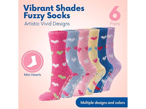 Debra Weitzner Women (9-11) Fuzzy Non-skid Socks