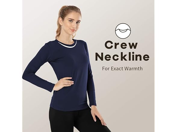 Mancyfit Women (S) Thermal Layer Crew Neck-blue