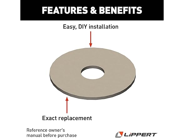 Lippert RV Ramp Door Washer, 3/8"