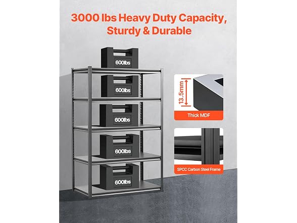Storage Shelves, 3000 lbs