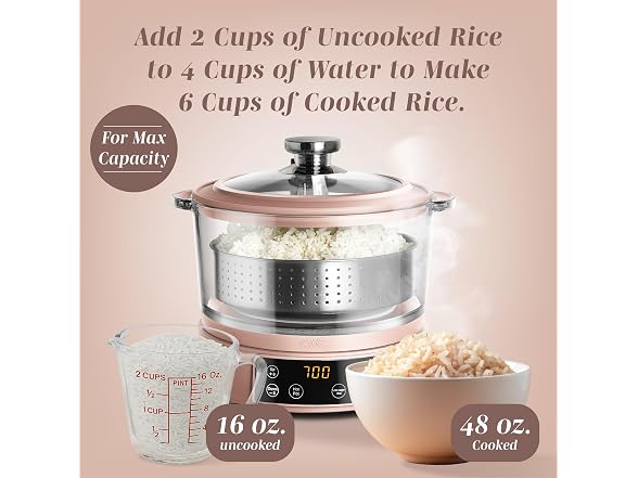 Glass Mini Low Carb Rice Cooker