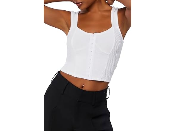 Forever 21 Ribbed Bustier Crop Top