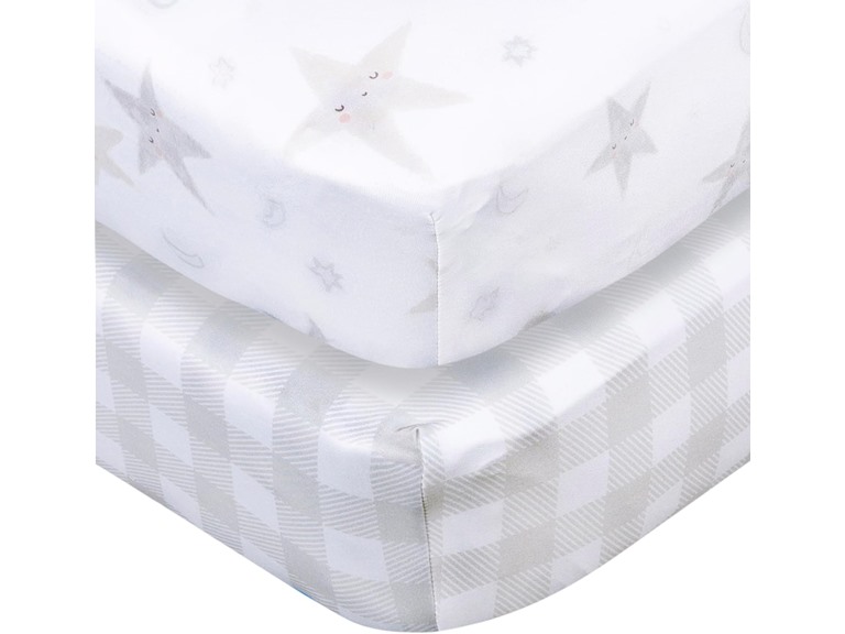 Gerber Baby Unisex 2-Pack Knit Crib Sheet, Celestial, One Size