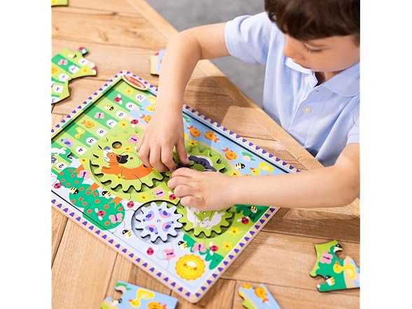 Melissa & Doug Animal Chase Spinning Gear Puzzle