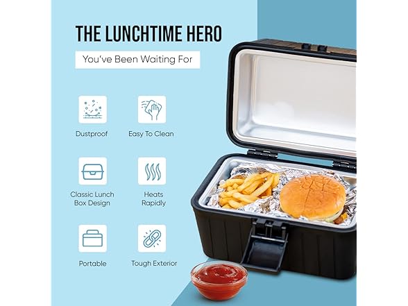 Zone Tech CT0001 Zone Tech Heating Lunch Box 12V Black