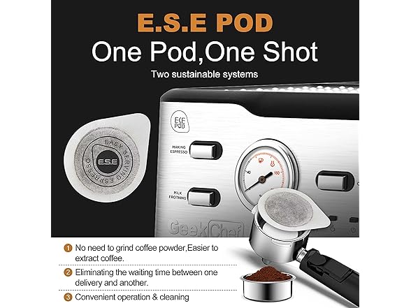 Espresso Machine 20 Bar 1.5L 950W SS