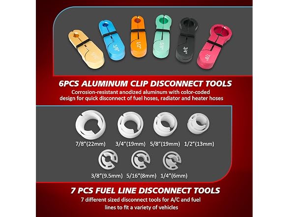 26pc Fuel Line Disconnect Tool Set