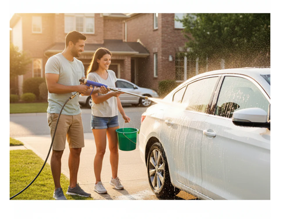 17.7" High-Pressure Water Gun Hose Nozzle