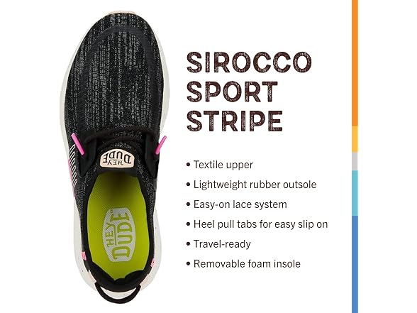 Hey Dude Sirocco Sport Stripe Women's Shoes