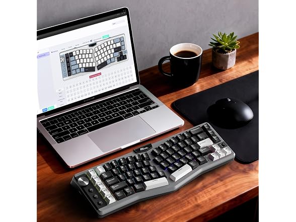 RK ROYAL KLUDGE A72 Alice Ergonomic Wireless Keyboard