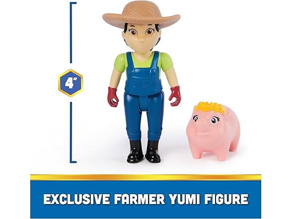 Paw Patrol Skye, Farmer Yumi & Piggie Figures
