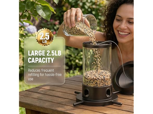 MrCrafts Metal Bird Feeder Hanging Iron
