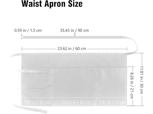 Xornis Waist Aprons with 3 Pocket