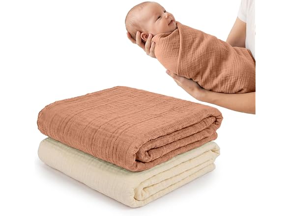 Mère & Moi: Muslin Baby Blanket – 2 Pack