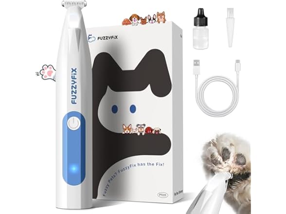 FuzzyFix Dog Paw Trimmer with LED Light