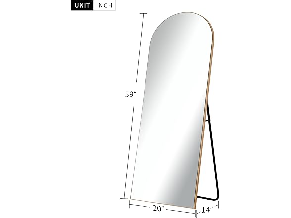 NeuType 59"x20" Arched Full Length Mirro
