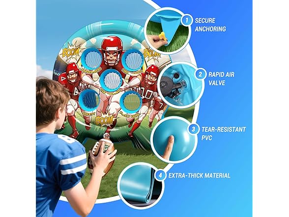Tzsmat Inflatable Football toss game