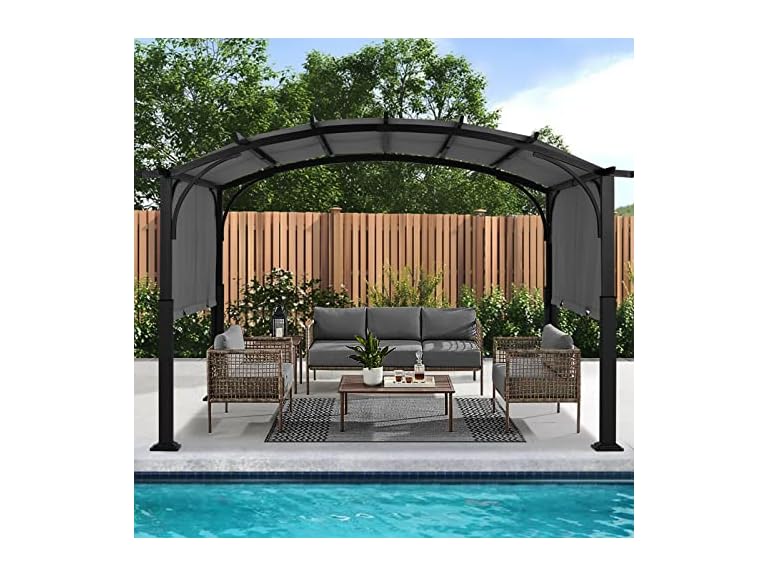 ABCCANOPY Arched Pergola 10'x12' Retractable