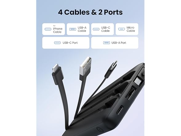 Coowisty 10000mAh Slim Power Bank USB-C