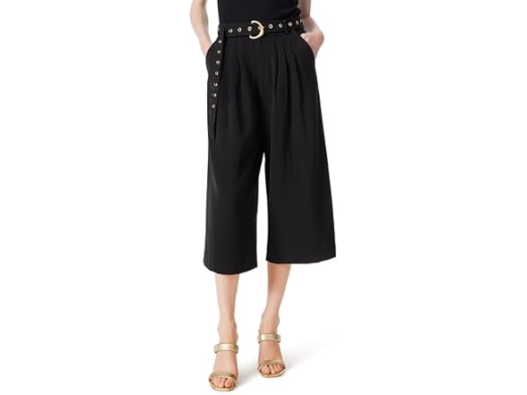 DEE OCLEPPO Mariana Belted Wide Leg Cropped Pant