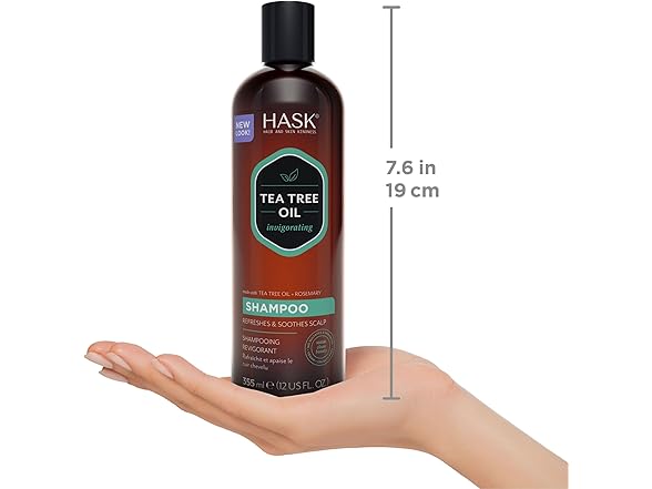 HASK Tea Tree & Rosemary Oil Scalp Care Shampoo - 12 fl oz