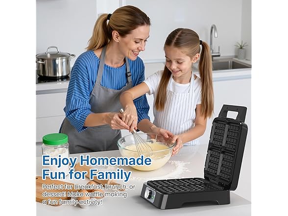 SUNVIVIPRO 4 Slices Belgian Waffle Maker