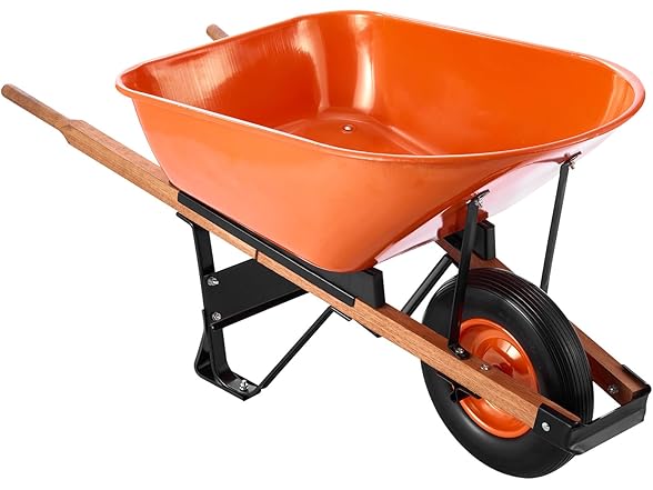 VEVOR Wheelbarrow Cart, 6 Cu. Ft.