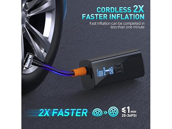 GJOSYOI BC388725070075 Tire Inflator Portable Air Com
